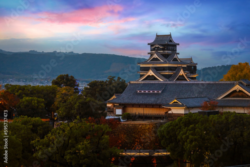 Wallpaper Mural Kumamoto, Japan - Nov 23 2022: Kumamoto Castle's history dates to 1467. In 2006, Kumamoto Castle was listed as one of the 100 Fine Castles of Japan by the Japan Castle Foundation Torontodigital.ca