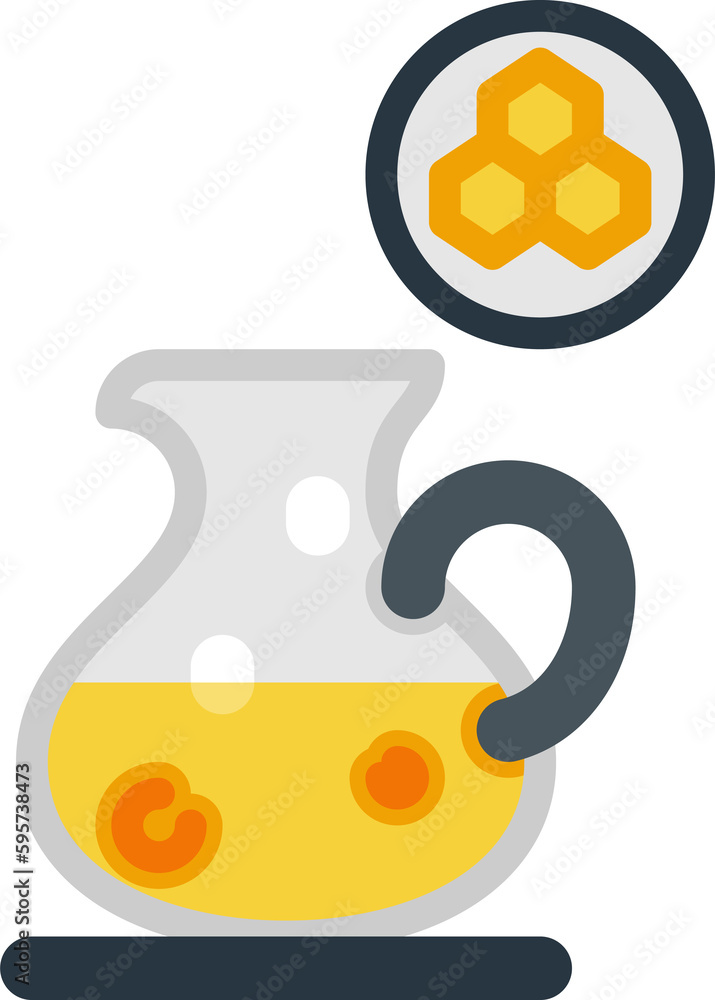 Honey jar flat icons. Vector illustration. Isolated icon suitable for web, infographics, interface and apps.