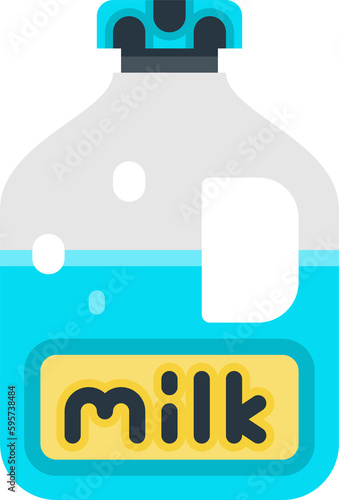 Milk flat icons. Vector illustration. Isolated icon suitable for web, infographics, interface and apps.