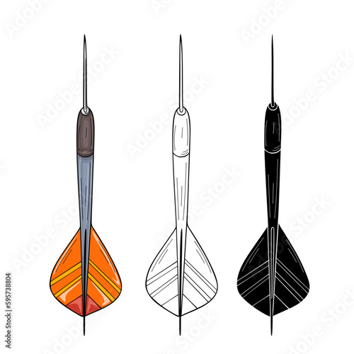 Dart, Darts game  isolated on white background