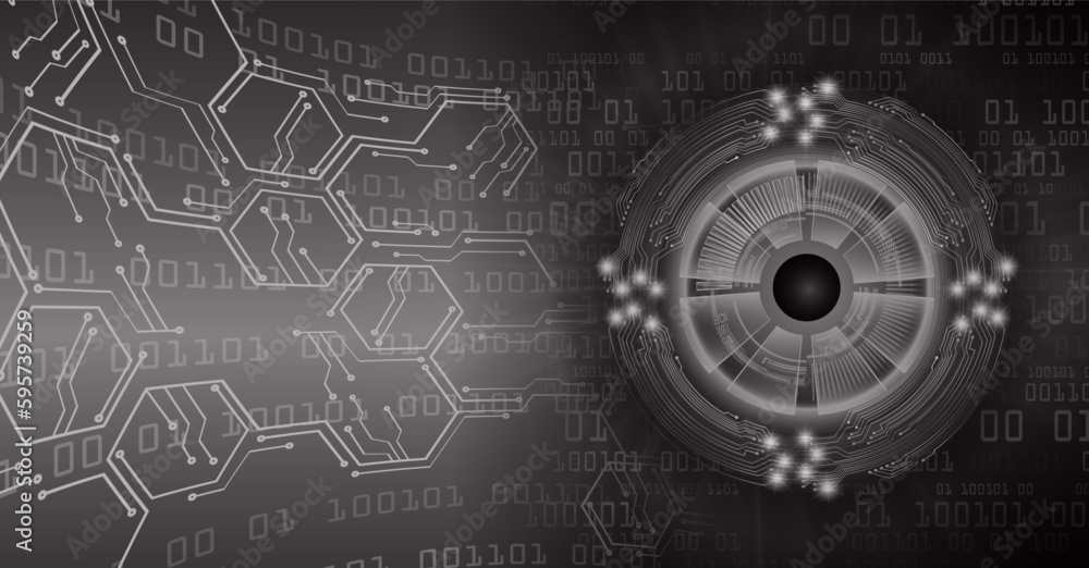 eye cyber circuit future technology concept background eye cyber circuit future technology concept background