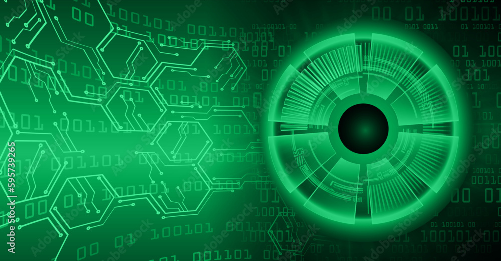 eye cyber circuit future technology concept background
