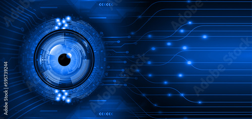 eye cyber circuit future technology concept background © titima157