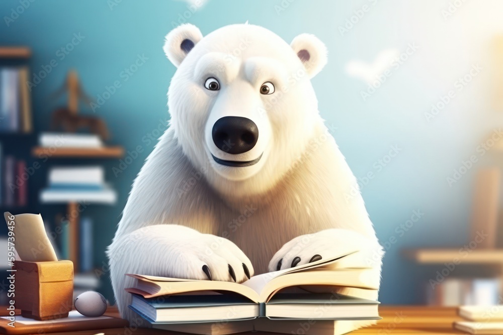 Polar Bear Pupil Getting Educated Generative AI