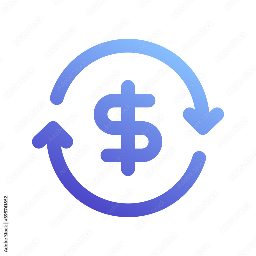 return on investment gradient icon return on investment gradient icon