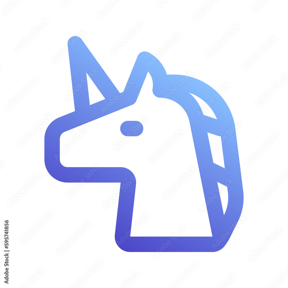 Obraz premium unicorn gradient icon