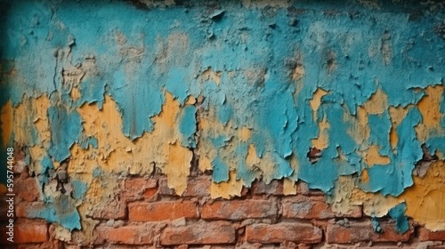 grunge wall texture, generative ai © viperagp