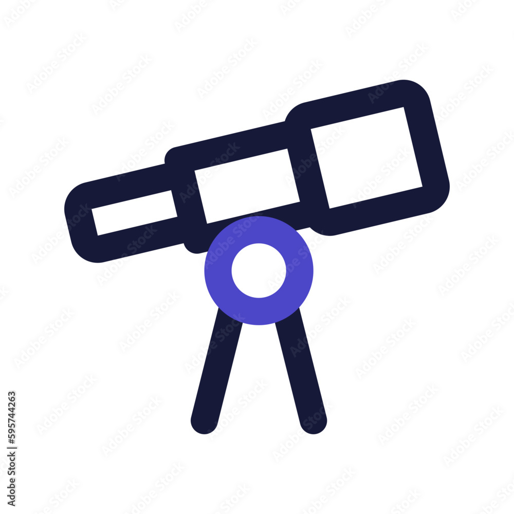 telescope line color icon telescope line color icon