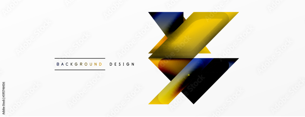 Dynamic 3d geometric abstract background. Triangles and other simple forms composition. Vector Illustration For Wallpaper, Banner, Background, Card, Book Illustration, landing page Dynamic 3d geometric abstract background. Triangles and other simple forms composition. Vector Illustration For Wallpaper, Banner, Background, Card, Book Illustration, landing page