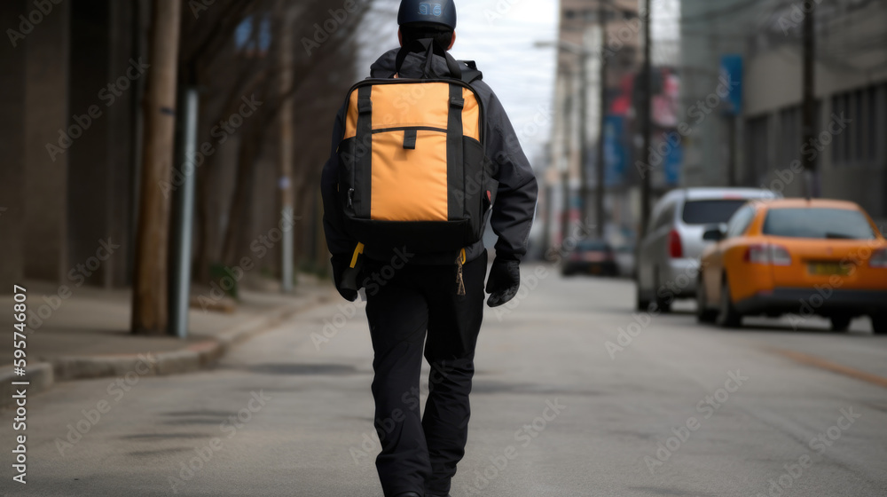 courier delivering packages and box, generative ai courier delivering packages and box, generative ai