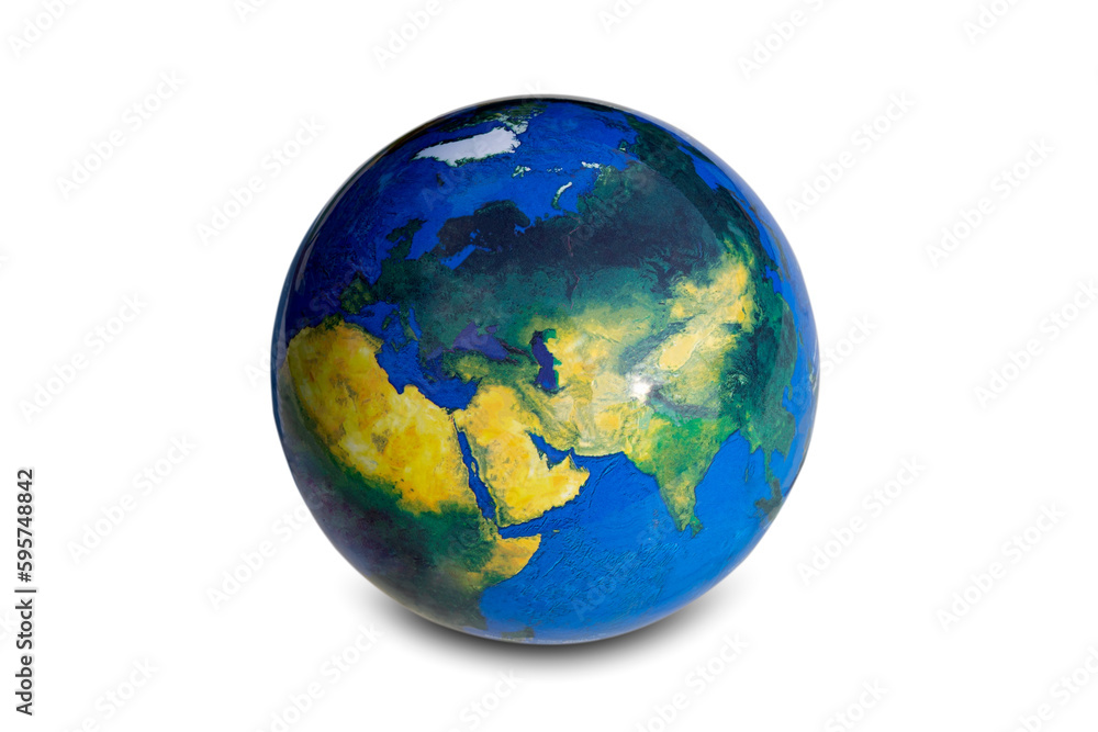 World map and Earth globes isolated on white background. World map and Earth globes isolated on white background.