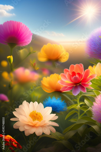 Real Abstract Sunny beautiful Spring Background scenario