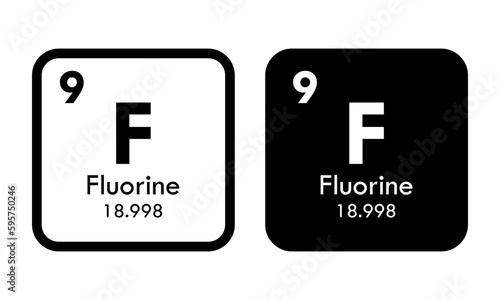 fluorine icon set. vector template illustration  for web design