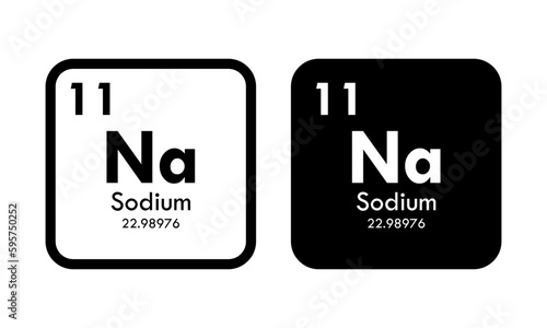 sodium icon set. vector template illustration  for web design