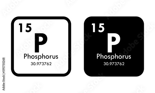 phosphorus icon set. vector template illustration  for web design