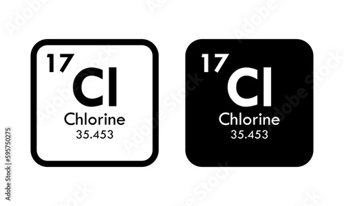 chlorine icon set. vector template illustration  for web design