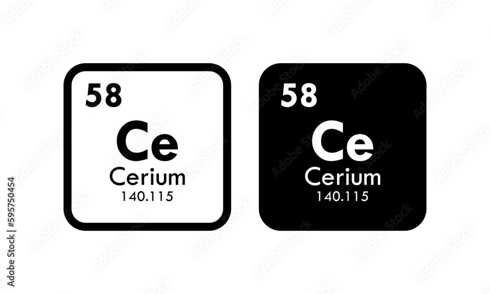 cerium icon set. vector template illustration for web design cerium icon set. vector template illustration for web design
