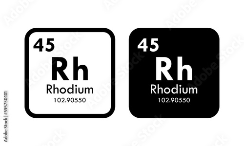 Tableau sur toile rhodium icon set. vector template illustration  for web design