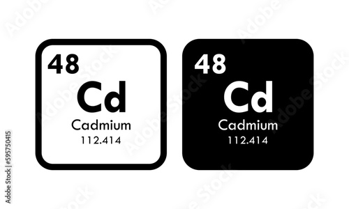 cadmium icon set. vector template illustration  for web design