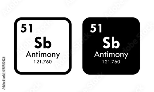 antimony icon set. vector template illustration for web design