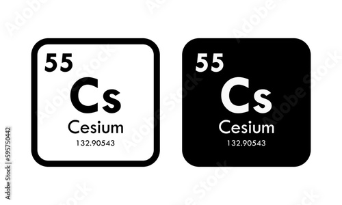 cesium  icon set. vector template illustration  for web design photo