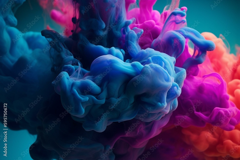 A colorful abstract background featuring shades of blue, pink, and purple. Generative AI