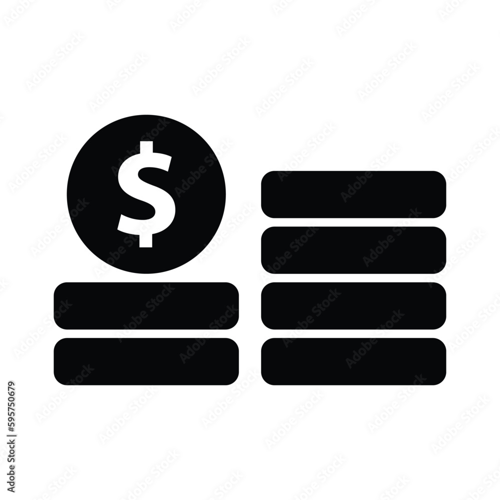 Business money fund vector icon Business money fund vector icon