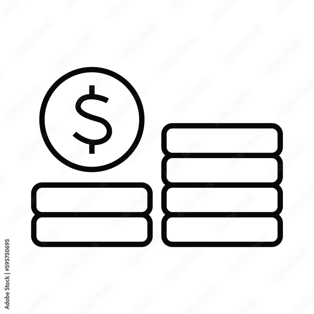 Business money fund vector icon Business money fund vector icon