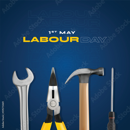 International Labor Day, Happy Labour Day Social media Post