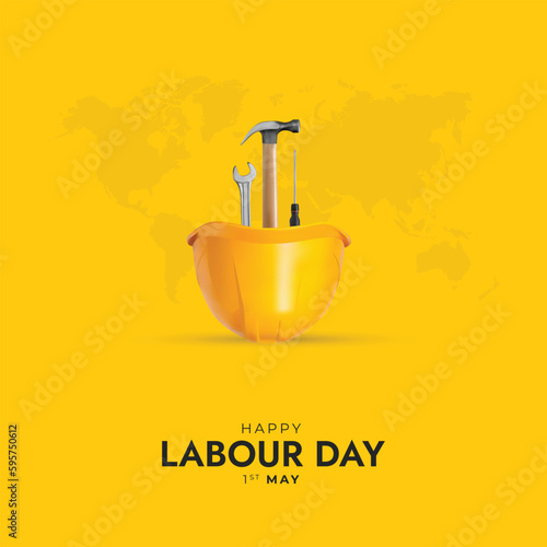 International Labor Day, Happy Labour Day Social media Post