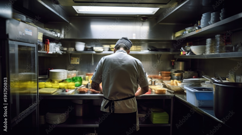 chef preparing a meal, generative ai