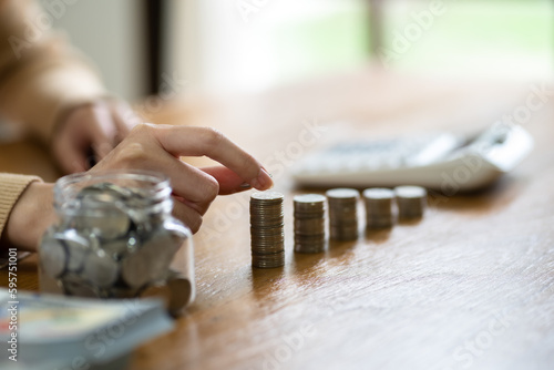 Woman hand money and giving donate charity raise donation concept