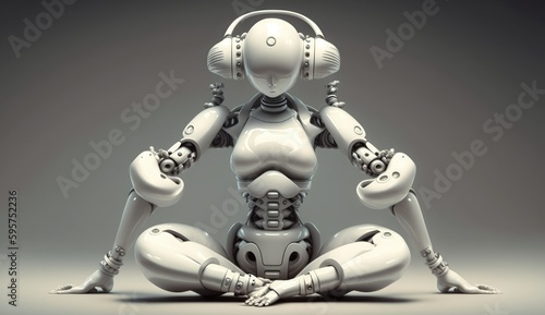 Robot doing yoga poses
