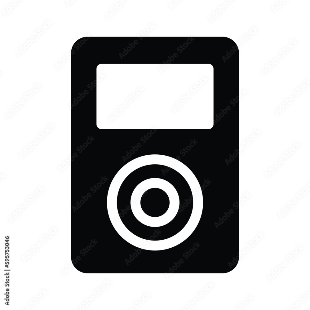 audio player glyph icon illustration vector graphic audio player glyph icon illustration vector graphic