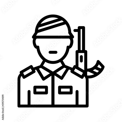 Black icon for Defence