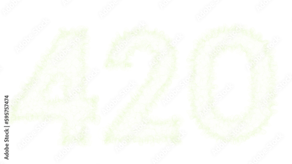 The numbers '420' are made with a hologram effect The numbers '420' are made with a hologram effect