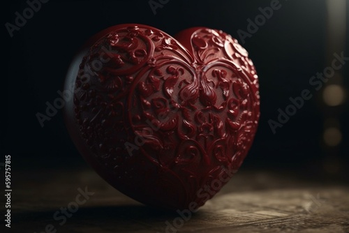 A love heart design for Valentine's Day. Generative AI