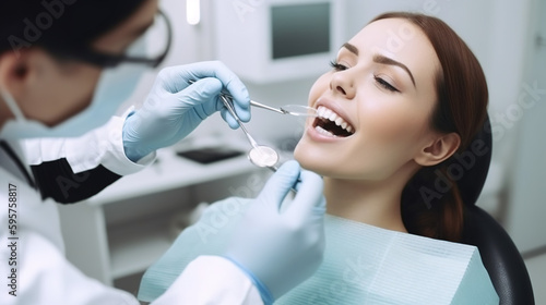 Perfect smile  dental consultation  dental treatment. generate by ai