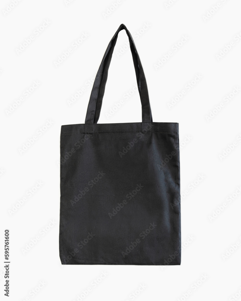 black shopping bag, shopper on white background. mockup for branding, black cotton bag template black shopping bag, shopper on white background. mockup for branding, black cotton bag template