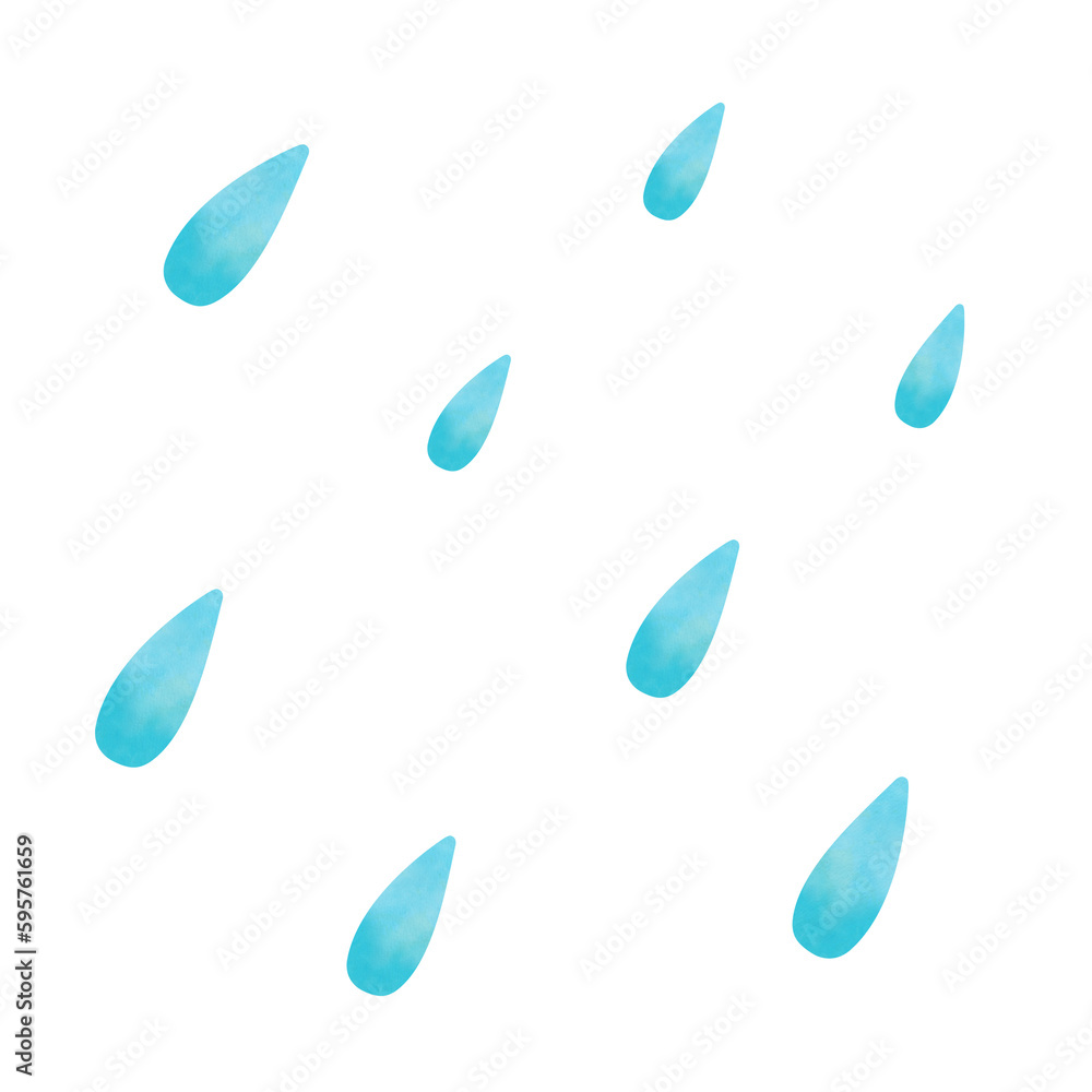 Raindrop watercolor illustration Raindrop watercolor illustration