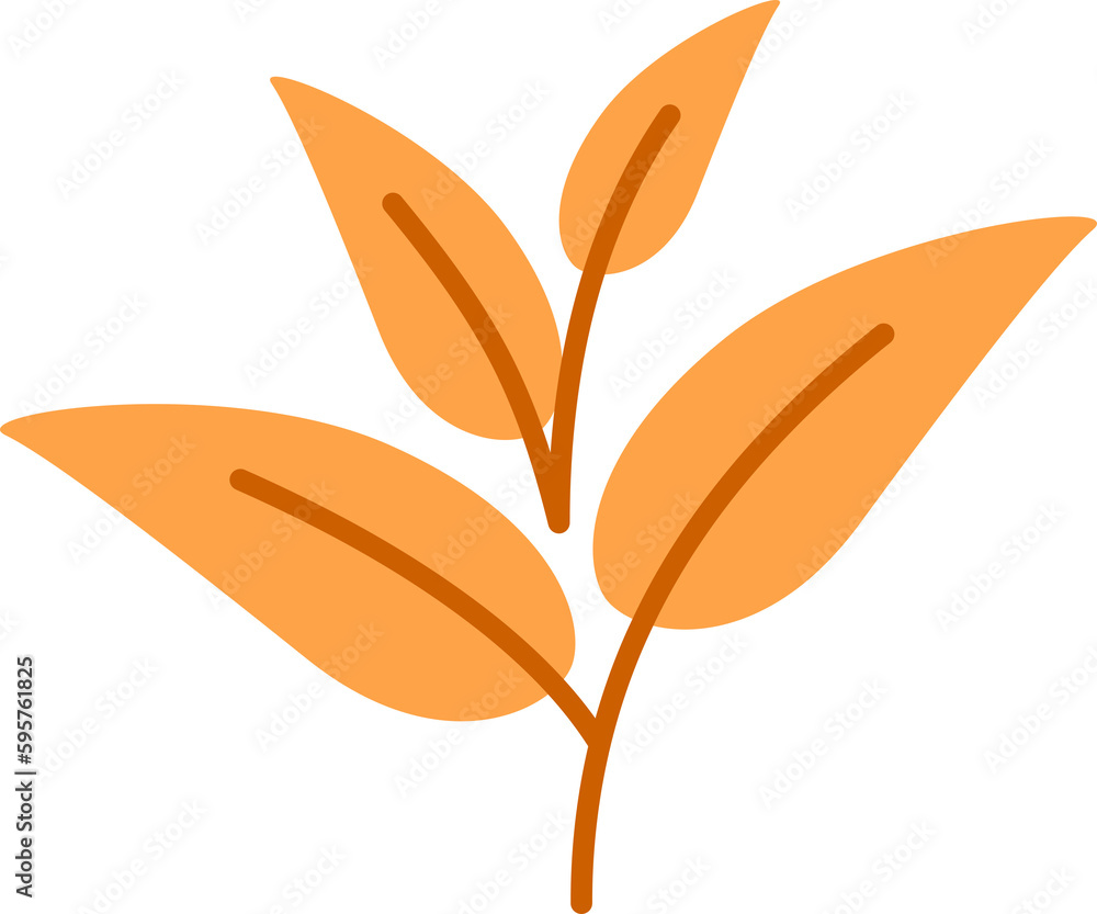 Orange autumn leaves leaf tree nature doodle icon PNG Orange autumn leaves leaf tree nature doodle icon PNG