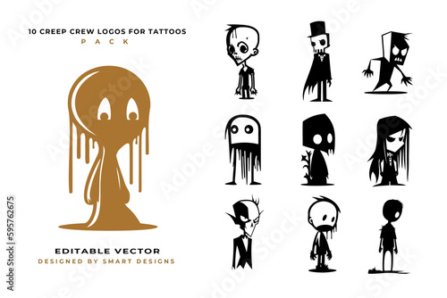 Creep Crew Logos for Tattoos Pack x10