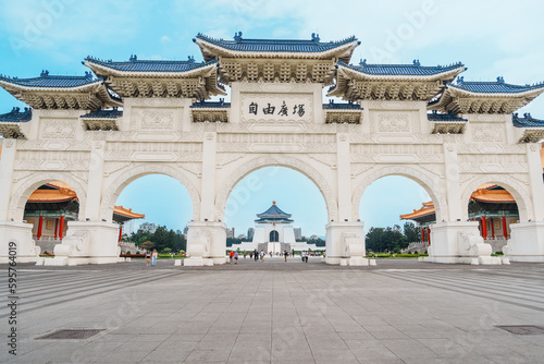 National Chiang Kai shek Memorial or Hall Freedom Square, Taipei City. landmark and popular attractions.