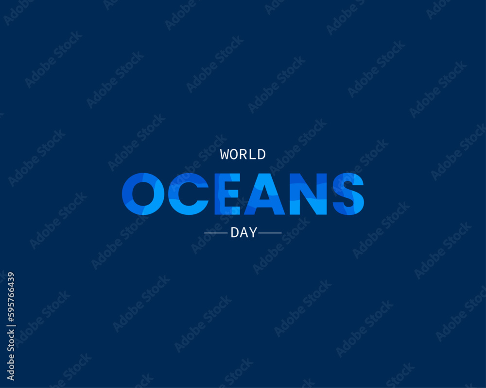 World Oceans Day Text Effect