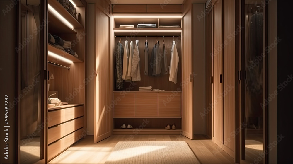 Interior design of built-in wardrobes with contemporary glass doors Interior design of built-in wardrobes with contemporary glass doors