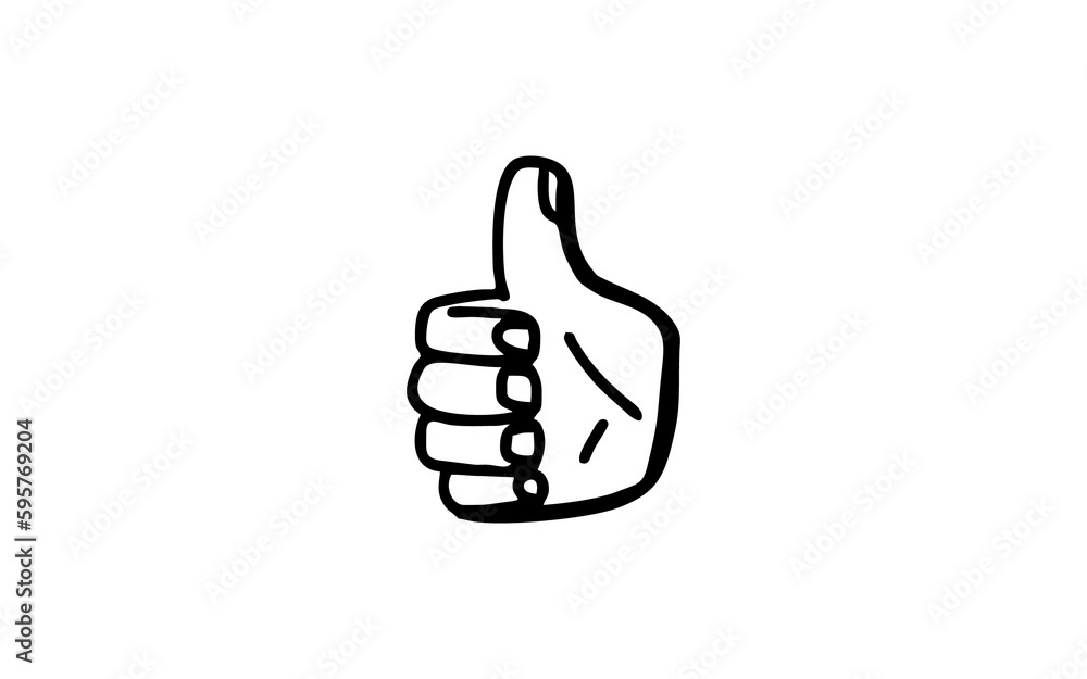 FINGER Doodle art illustration with black and white style. FINGER Doodle art illustration with black and white style.