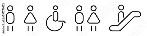 Gender icon. Man and Woman icons. Modern simple Icons vector. Restroom signage. WC sign. child icons. kids icons