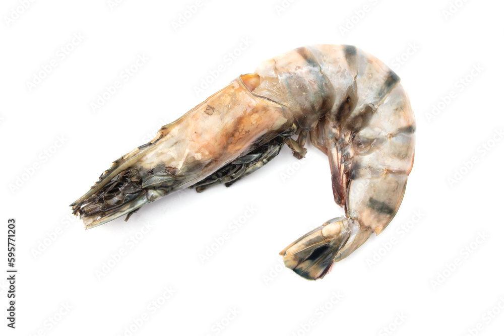 King prawns isolated on white background. King prawns isolated on white background.
