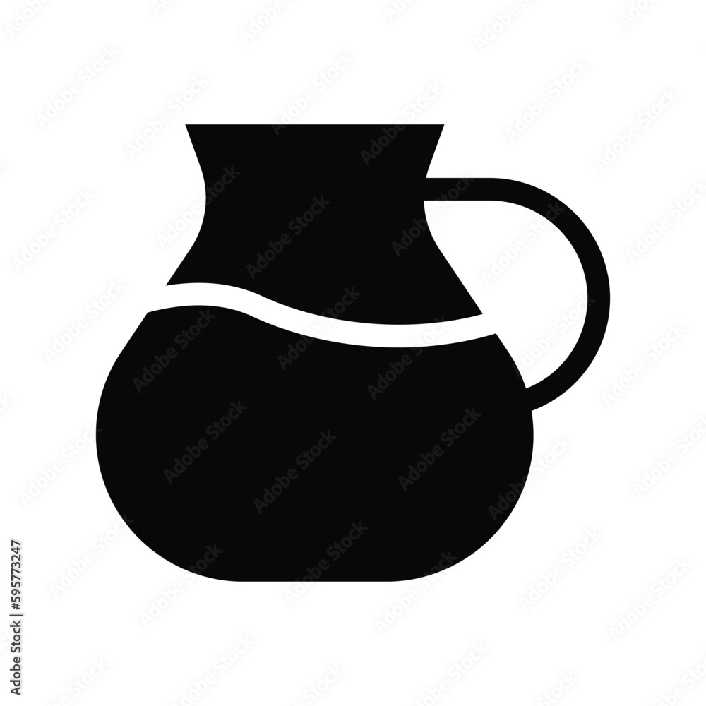 pitcher glyph icon illustration vector graphic pitcher glyph icon illustration vector graphic