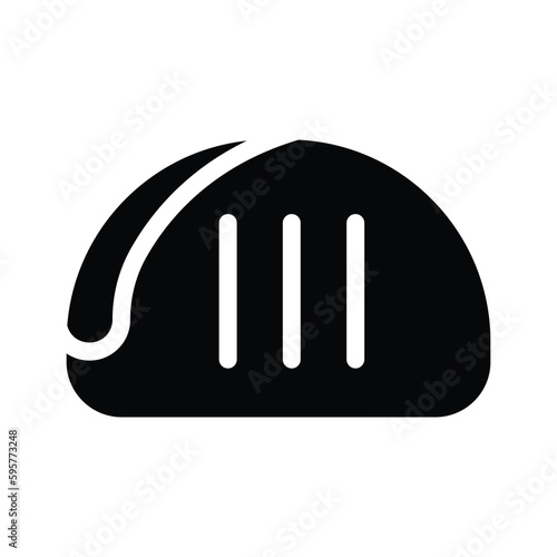 pita bread glyph icon illustration vector graphic